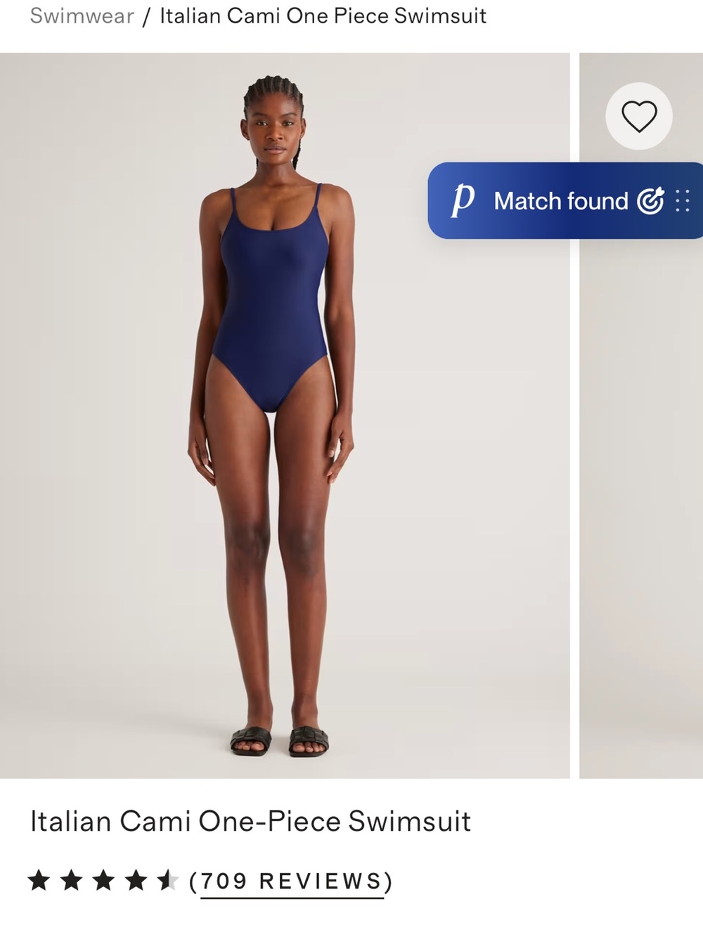Quince Navy Blue Italian One-Piece Swimsuit